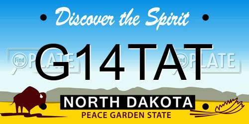 G14TAT North Dakota License Plate