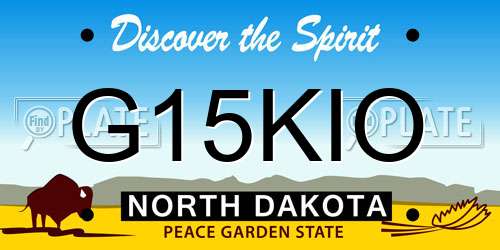 G15KIO North Dakota License Plate