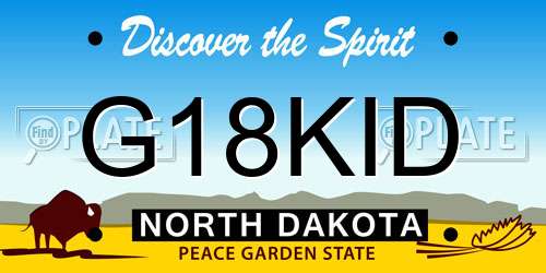 G18KID North Dakota License Plate