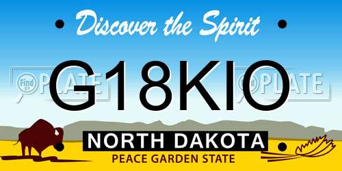 G18KIO North Dakota License Plate