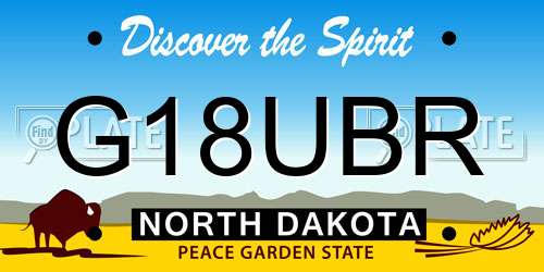 G18UBR North Dakota License Plate