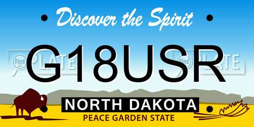 G18USR North Dakota License Plate