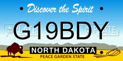 G19BDY North Dakota License Plate