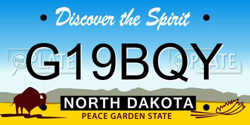G19BQY North Dakota License Plate