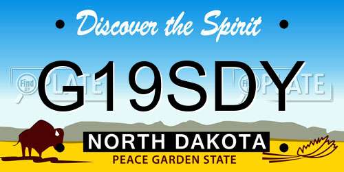 G19SDY North Dakota License Plate