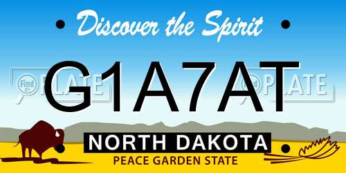 G1A7AT North Dakota License Plate