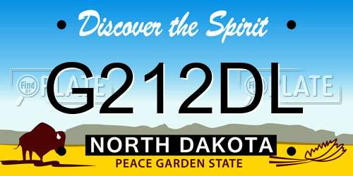 G212DL North Dakota License Plate