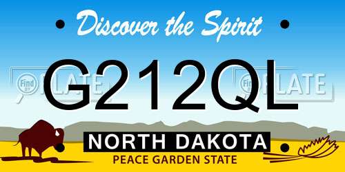 G212QL North Dakota License Plate