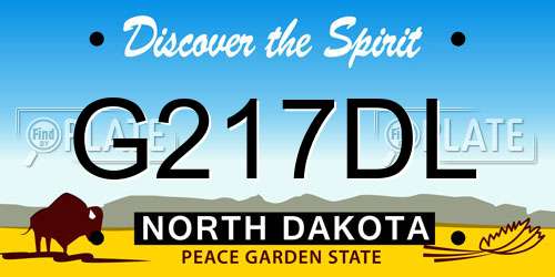 G217DL North Dakota License Plate