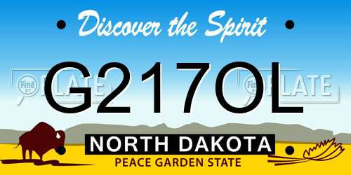 G217OL North Dakota License Plate