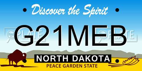 G21MEB North Dakota License Plate