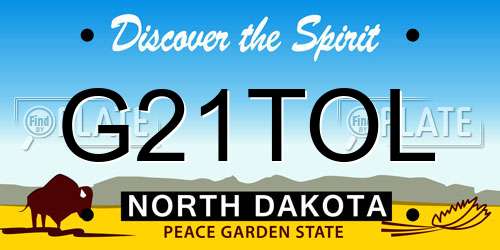 G21TOL North Dakota License Plate