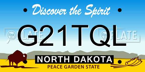 G21TQL North Dakota License Plate