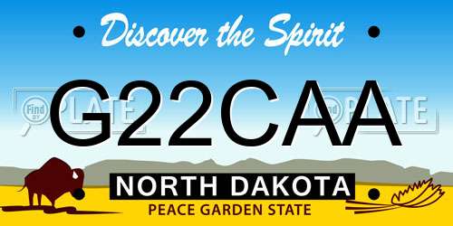 G22CAA North Dakota License Plate