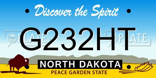 G232HT North Dakota License Plate