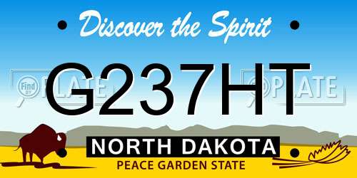 G237HT North Dakota License Plate