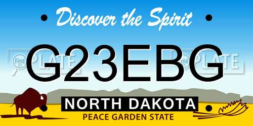 G23EBG North Dakota License Plate