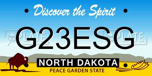 G23ESG North Dakota License Plate