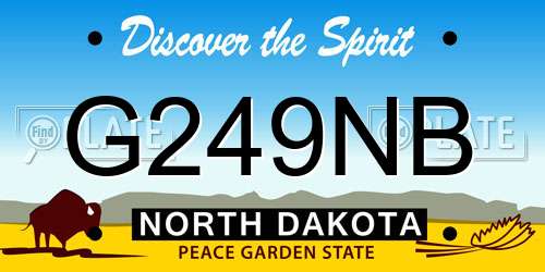 G249NB North Dakota License Plate