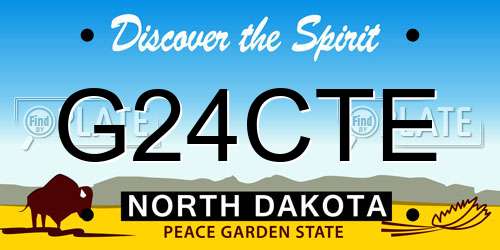 G24CTE North Dakota License Plate
