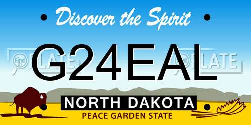 G24EAL North Dakota License Plate