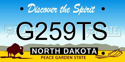 G259TS North Dakota License Plate
