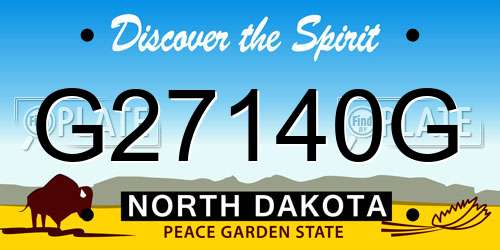 G27140G North Dakota License Plate