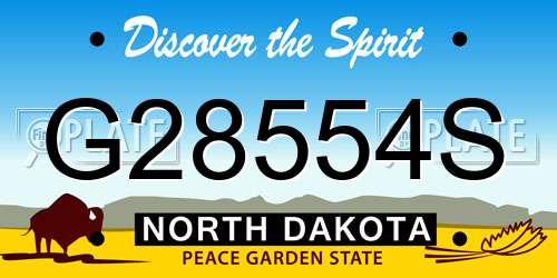 G28554S North Dakota License Plate