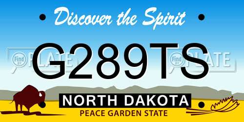 G289TS North Dakota License Plate