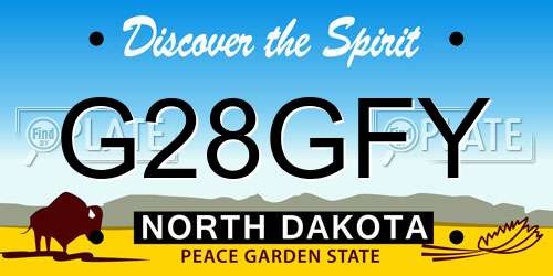 G28GFY North Dakota License Plate