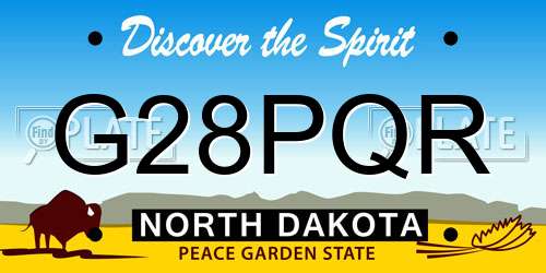 G28PQR North Dakota License Plate