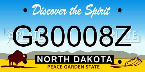 G30008Z North Dakota License Plate