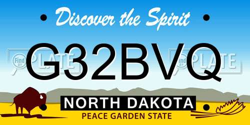 G32BVQ North Dakota License Plate