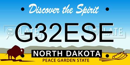 G32ESE North Dakota License Plate