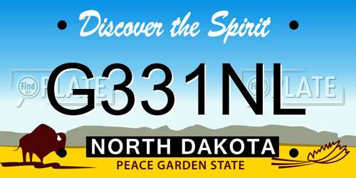G331NL North Dakota License Plate