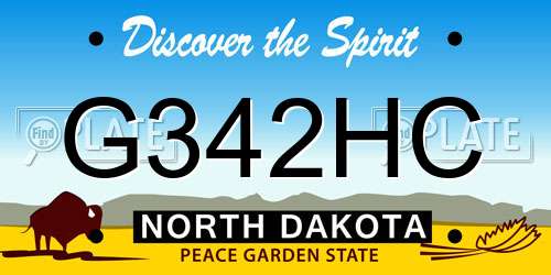 G342HC North Dakota License Plate