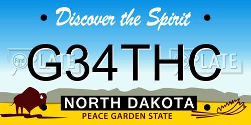 G34THC North Dakota License Plate
