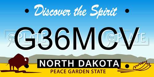 G36MCV North Dakota License Plate