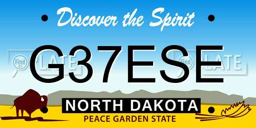 G37ESE North Dakota License Plate
