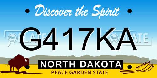 G417KA North Dakota License Plate