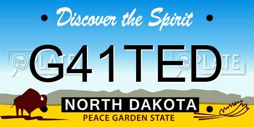 G41TED North Dakota License Plate