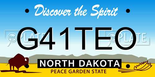 G41TEO North Dakota License Plate
