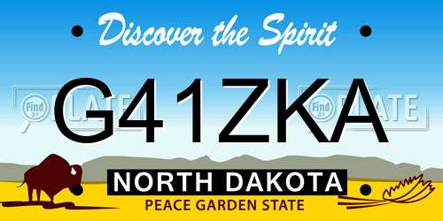 G41ZKA North Dakota License Plate