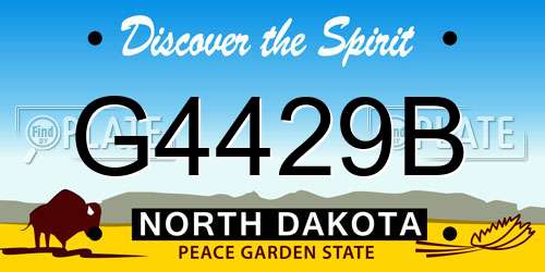 G4429B North Dakota License Plate