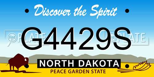 G4429S North Dakota License Plate
