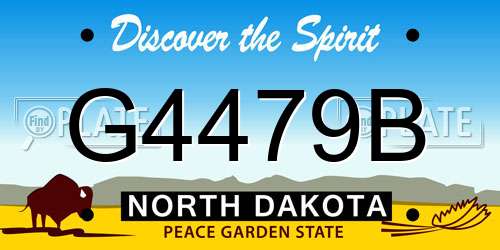 G4479B North Dakota License Plate