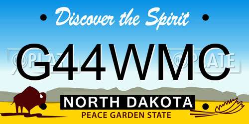 G44WMC North Dakota License Plate