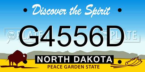 G4556D North Dakota License Plate