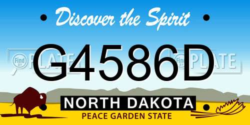 G4586D North Dakota License Plate
