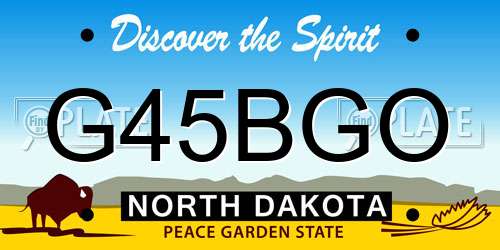 G45BGO North Dakota License Plate